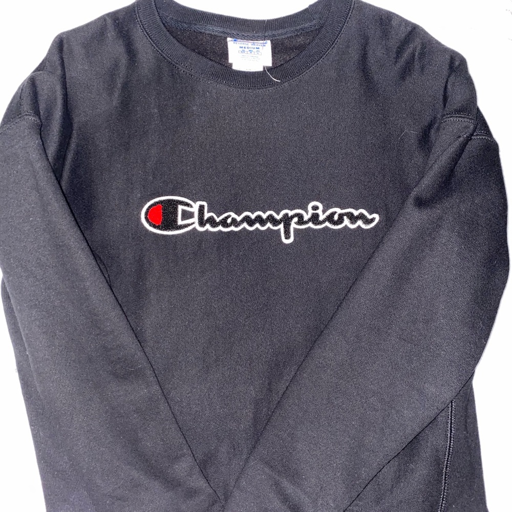 Medium Black Champion Crewneck
